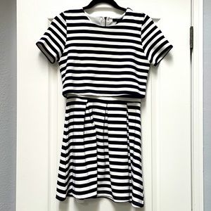Striped Pleated Skirt Dress by Forever21 NWOT